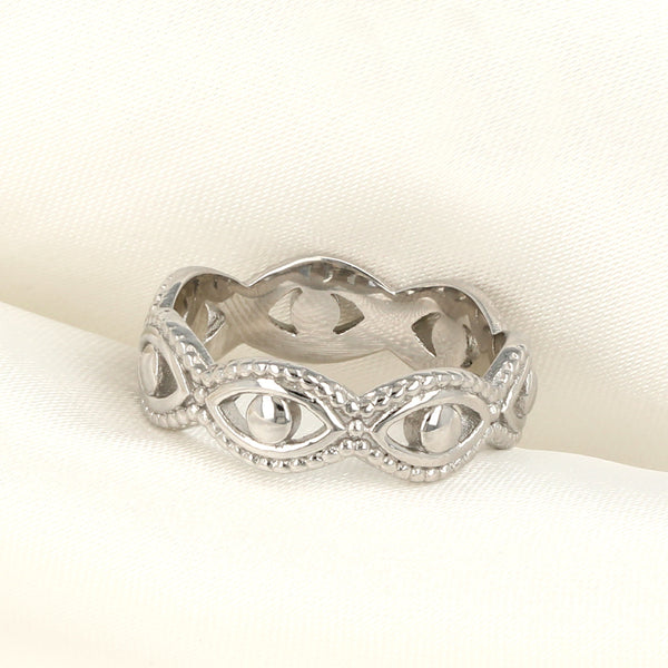 Silberner geflochtener offener Ring - Zeitloser Stil und Eleganz