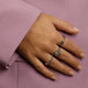 Silver ring with little sun - Carnelian gemstone - Stylish