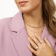 Silver Link Chain with White Pearls - Fine Design