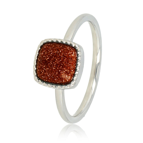 Zegelring met Gold Sandstone - Chique en Positief