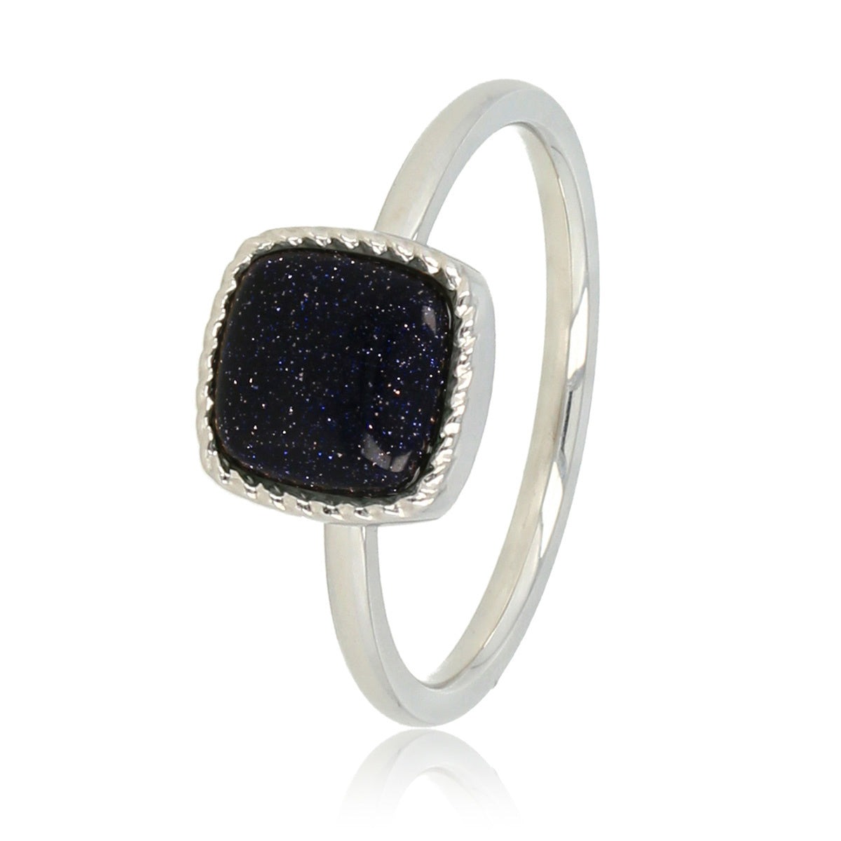 Kleiner Siegelring - Blauer Sandstein Edelstein - Schicker Schmuck