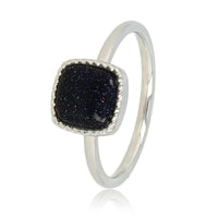 Kleiner Siegelring - Blauer Sandstein Edelstein - Schicker Schmuck