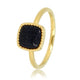 Goldener Siegelring - Blaue Sandstein Edelstein - Schicker Schmuck