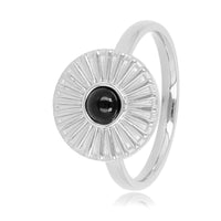 Zilveren ring met zonnetje - Onyx edelsteen - Innerlijke kracht