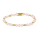 Goldenes elastisches Armband mit Rosenquarz-Edelstein