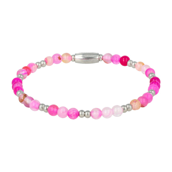 Elastische Armband Rose Stripe Agate Edelsteen