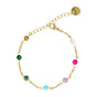 Gouden armband met kleurrijke edelstenen