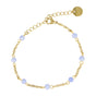Gouden Armband met Blue Lace Agate Edelstenen