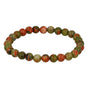 Unakite Gemstone Bracelet - 6mm Beads