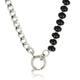 Silberne Gliederkette mit Onyx Edelsteinen