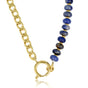 Gouden Schakelketting met Sodalite Edelstenen