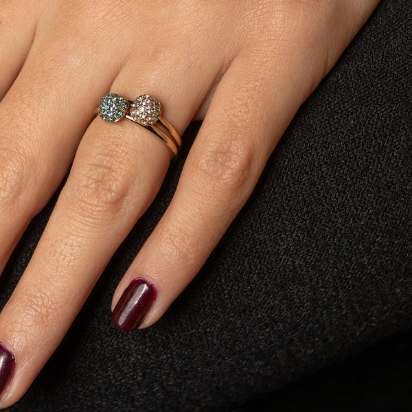 Gouden ring met zirkonia - Minimalistisch Stainless steel ontwerp