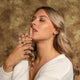 Gouden ring met quartz en zirkonia - 14K goldplating