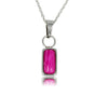 Zilveren Ketting met Rose Stripe Agate Hanger