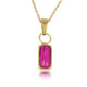 Gouden Ketting met Rose Stripe Agaat Hanger