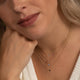 Silver Necklace with Black Zirconia Stone, Does Not Discolor
