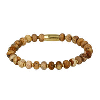 Goldenes Armband mit Picture Jasper Edelsteinen