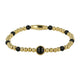 Gemstone bracelet with Onyx charm and stainless steel