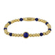 Gold Charm Bracelet with Lapis Lazuli Gemstone