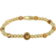 Gold Charm Bracelet with Picture Jasper Gemstone