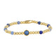 Gold Charm Bracelet with Blue Aventurine Gemstone