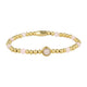 Gold Charm Bracelet with Rose Quartz Gemstone