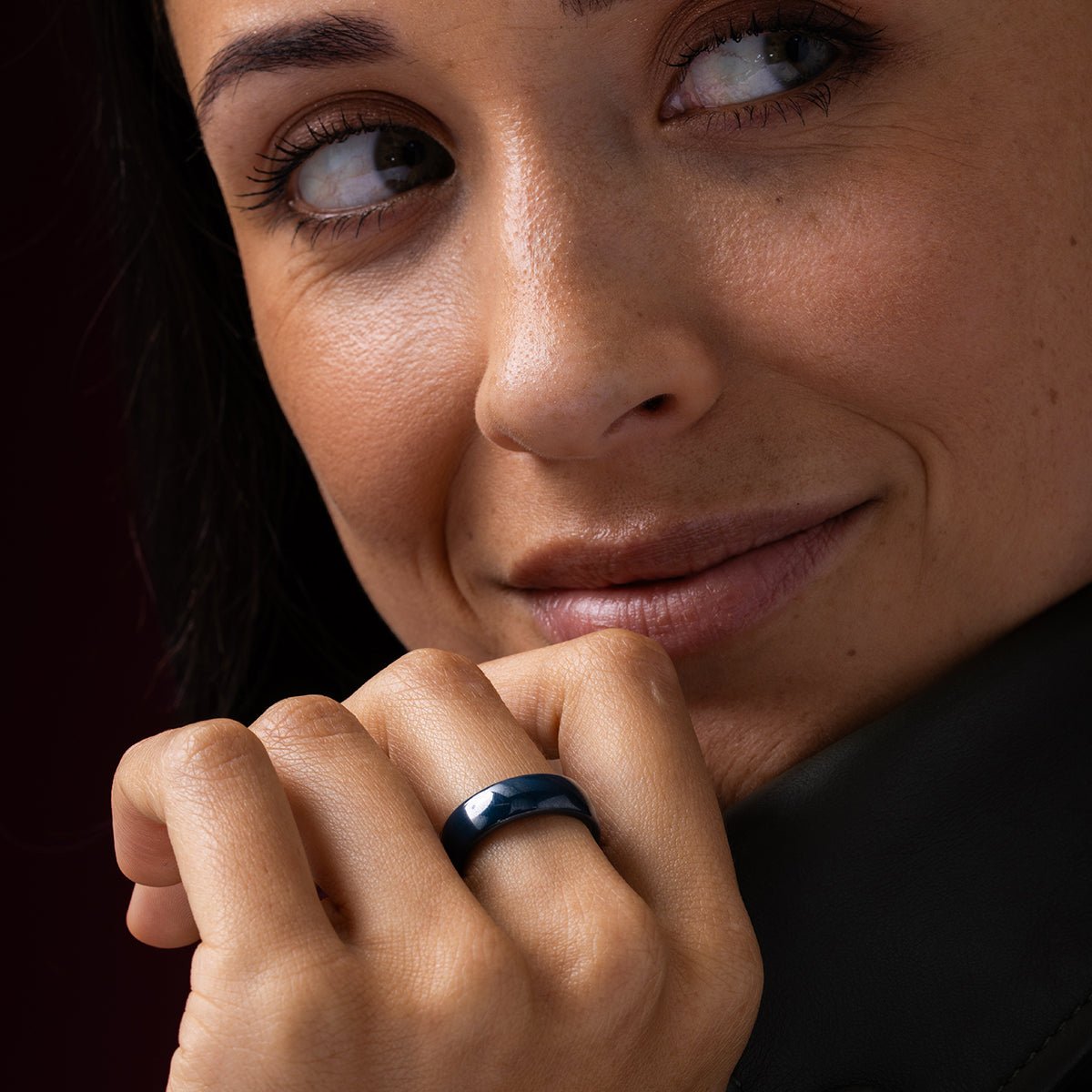 Onbreekbare keramieken ring - blauw - 6 mm breed - My Bendel