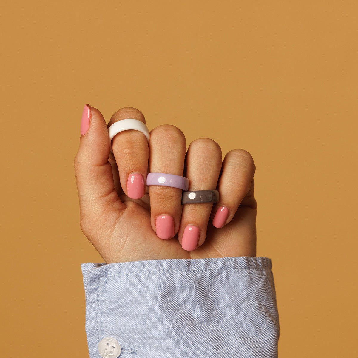 Onbreekbare keramieken ring lila - 6 mm breed - hypoallergeen - My Bendel