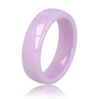 Onbreekbare keramieken ring lila - 6 mm breed - hypoallergeen