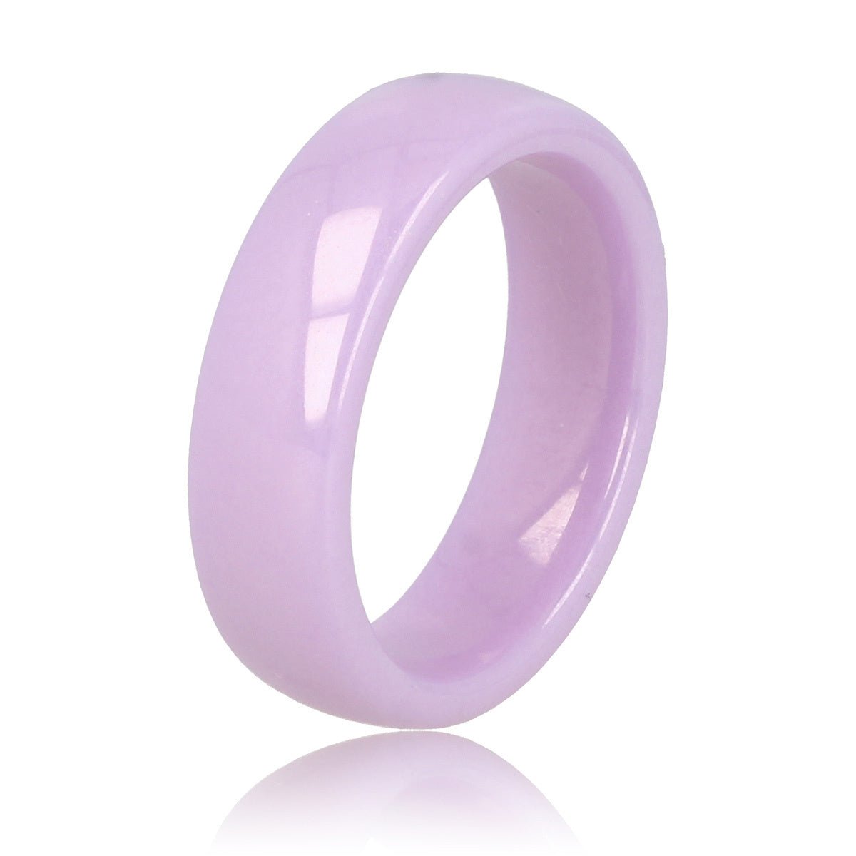 Onbreekbare keramieken ring lila - 6 mm breed - hypoallergeen - My Bendel
