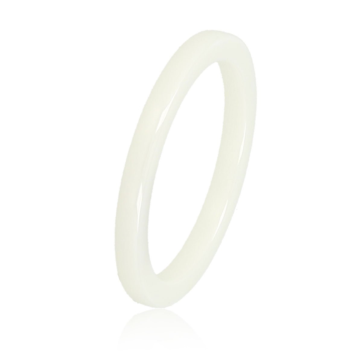 Onbreekbare smalle witte keramieken ring - 2 mm - My Bendel