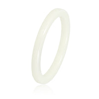 Onbreekbare smalle witte keramieken ring - 2 mm