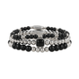 Onyx Armbanden Set - Zilver & Edelstenen Kralen - My Bendel