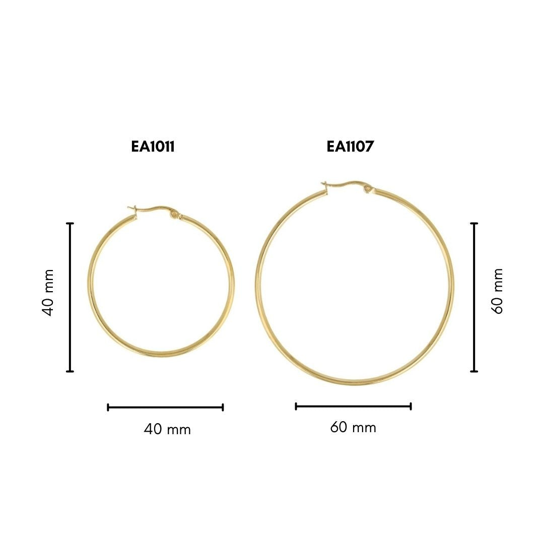 Stralende Gouden Oorring 60mm: Tijdloze Elegantie
