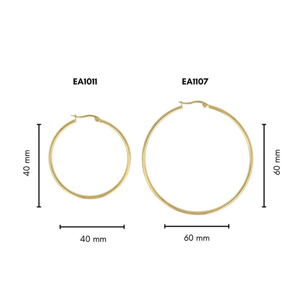 Stralende Gouden Oorring 60mm: Tijdloze Elegantie