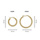 Radiant Golden Twists: Elegant Earrings 35mm