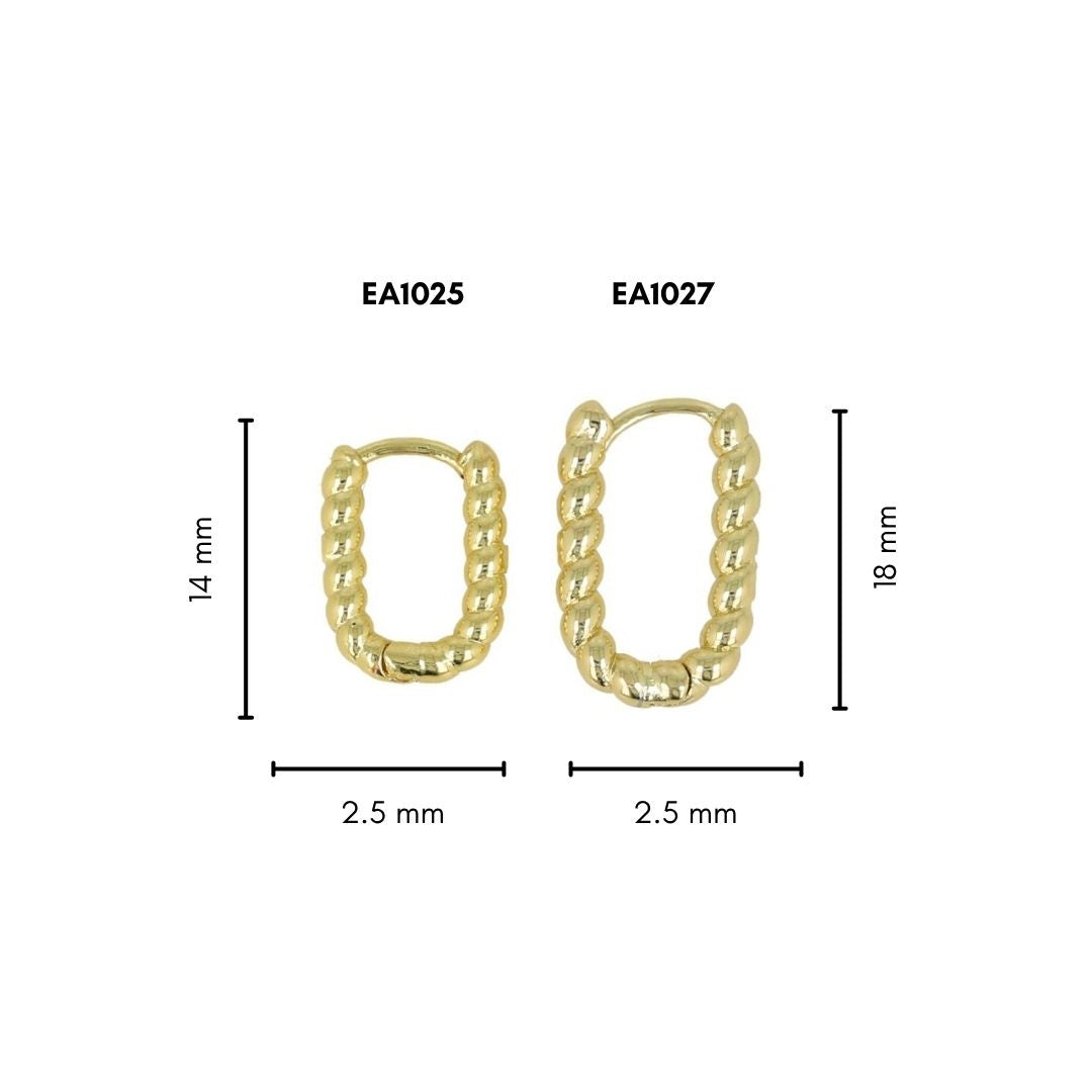 Elegant Gold Twisted Earring 18mm