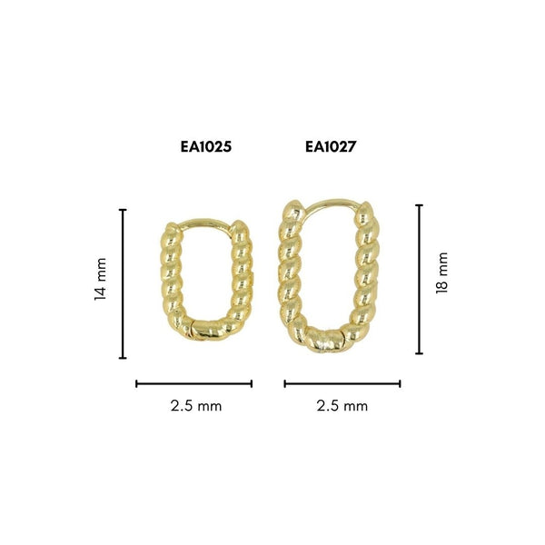 Elegante Gouden Twisted Oorring 18mm