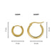 Radiant Gold-Colored Mini Earrings 7x9 mm