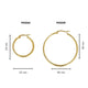 Elegant Gold Earrings with Black Zirconia 40mm