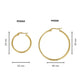 Stralende Gouden Oorringen met Zirkonia  25mm