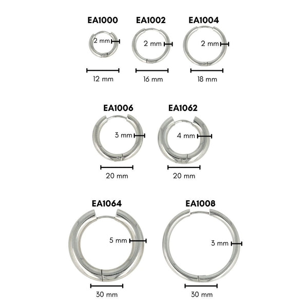 Stralende Zilveren Oorring 30x5 mm - Tijdloze Elegantie