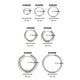 Classic smooth silver earring of 18x2 mm