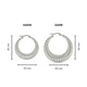 Radiant Silver Statement Earring 45x7 mm