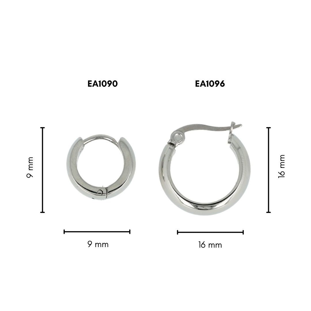 Radiant Steel Earrings: Compact Elegance