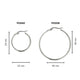 Silver Earrings with Black Zirconia - 40mm