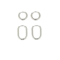 Silberne Ohrring-Set