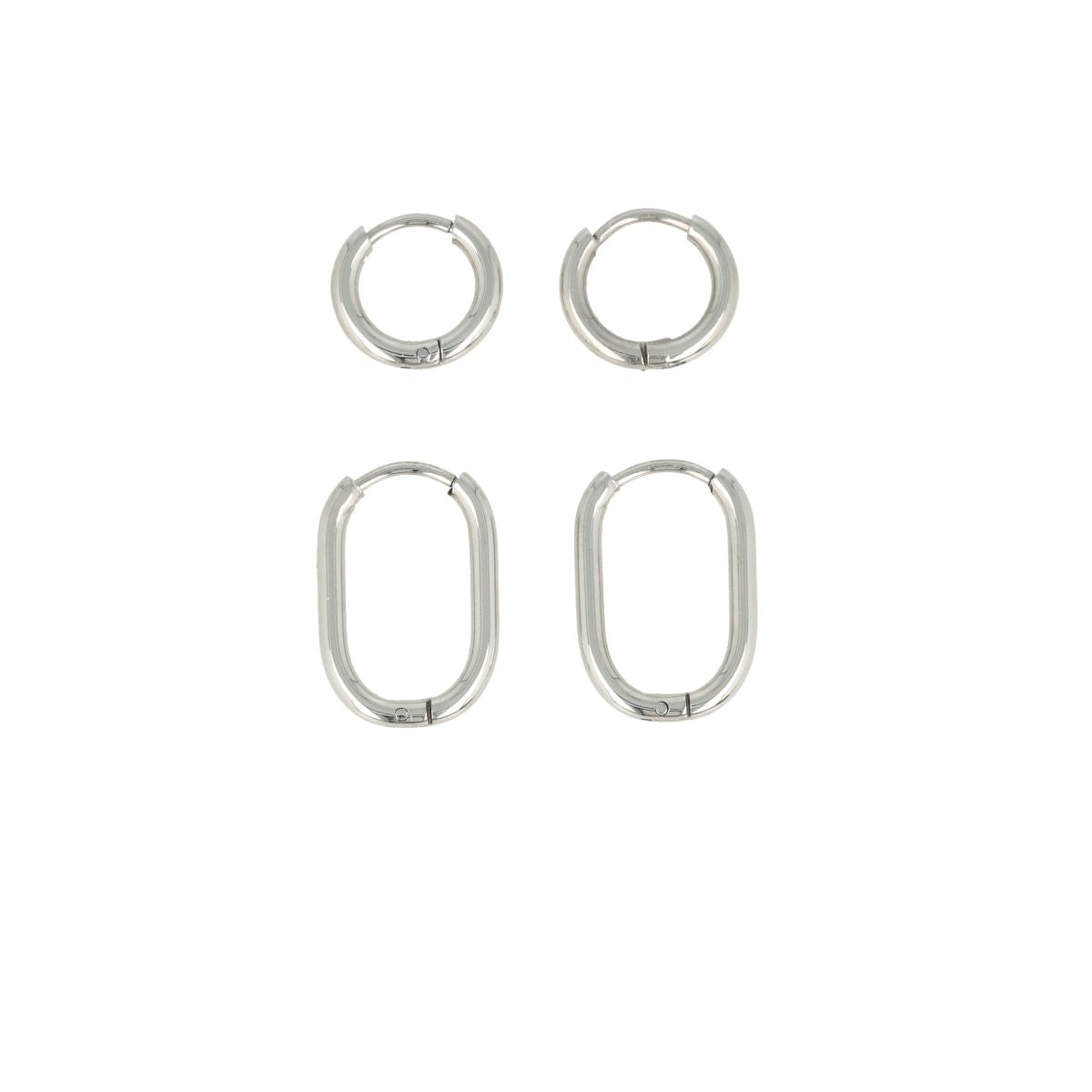 Silberne Ohrring-Set