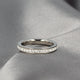 Zilveren ring met zirkonia - 3 mm breed - hypoallergeen