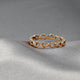 Rosegouden ring - open hartjes patroon - 3,5 mm breed